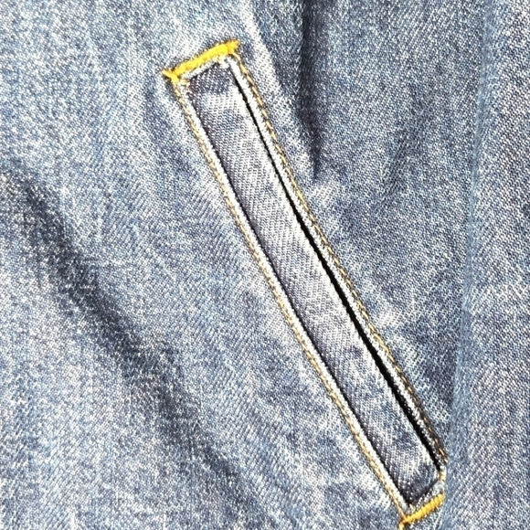 Express Bleus Womens Vintage Classic Dark Wash Denim Jean Jacket Size Small - Picture 5 of 11